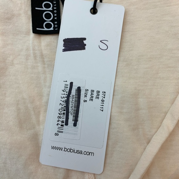 bobi Los Angeles Cream Cold Shoulder Short Sleeve - Picture 5 of 7